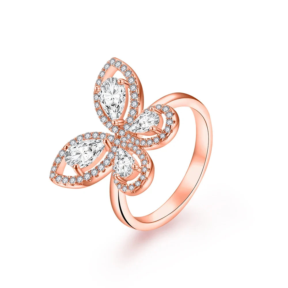 Butterfly Moissanite Ring