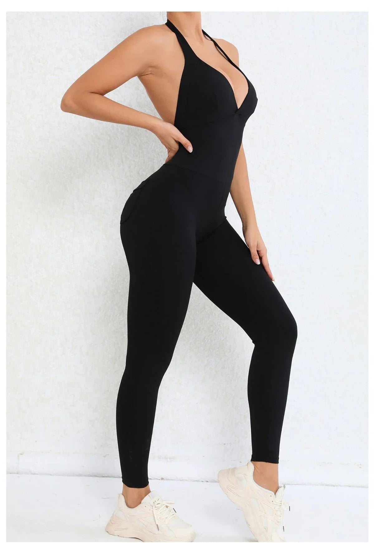 Backless Gym Jumpsuit