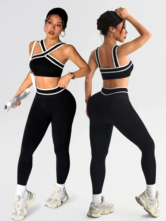 2 pcs Women Seamless Outfit