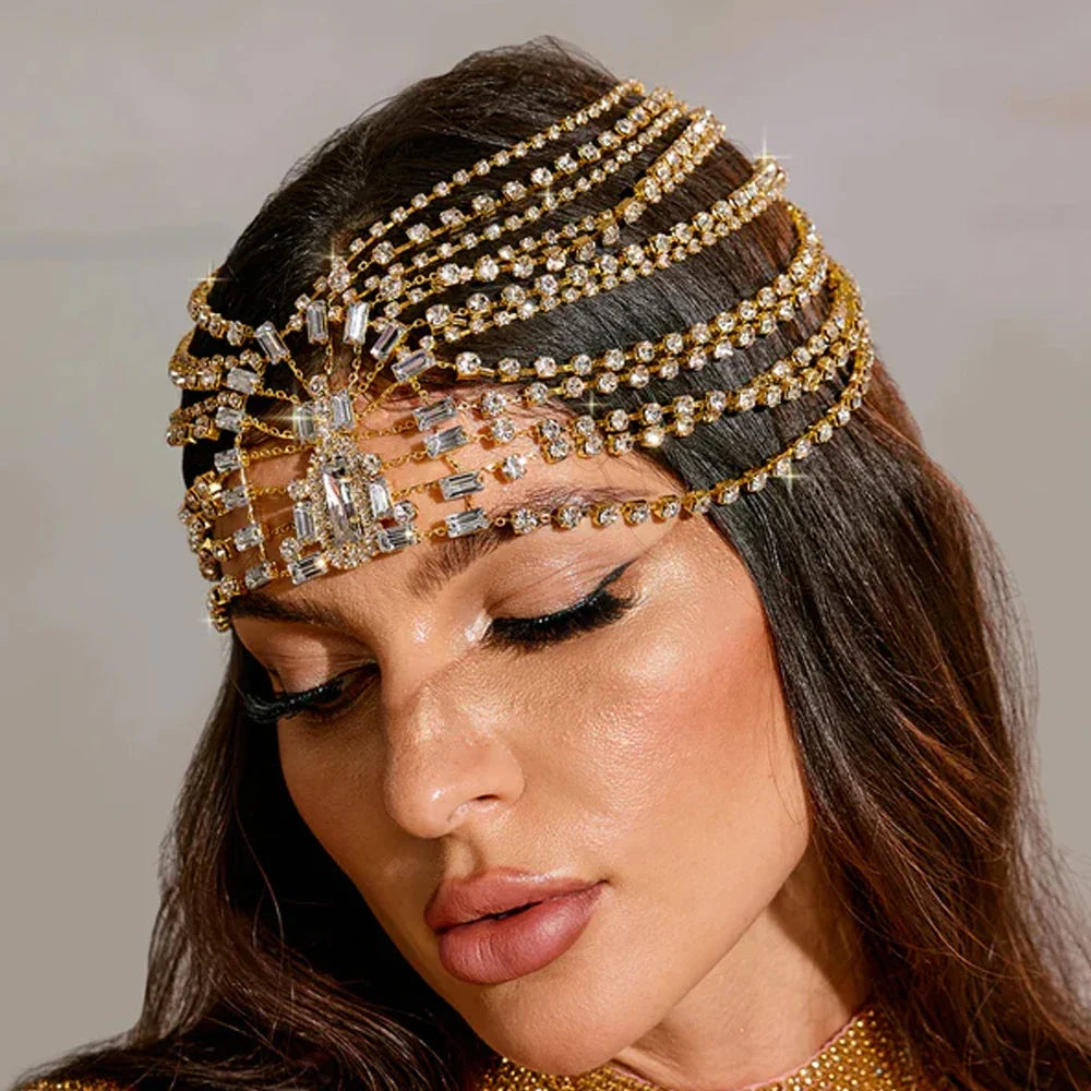 Crystal Hair Chain Headpiece