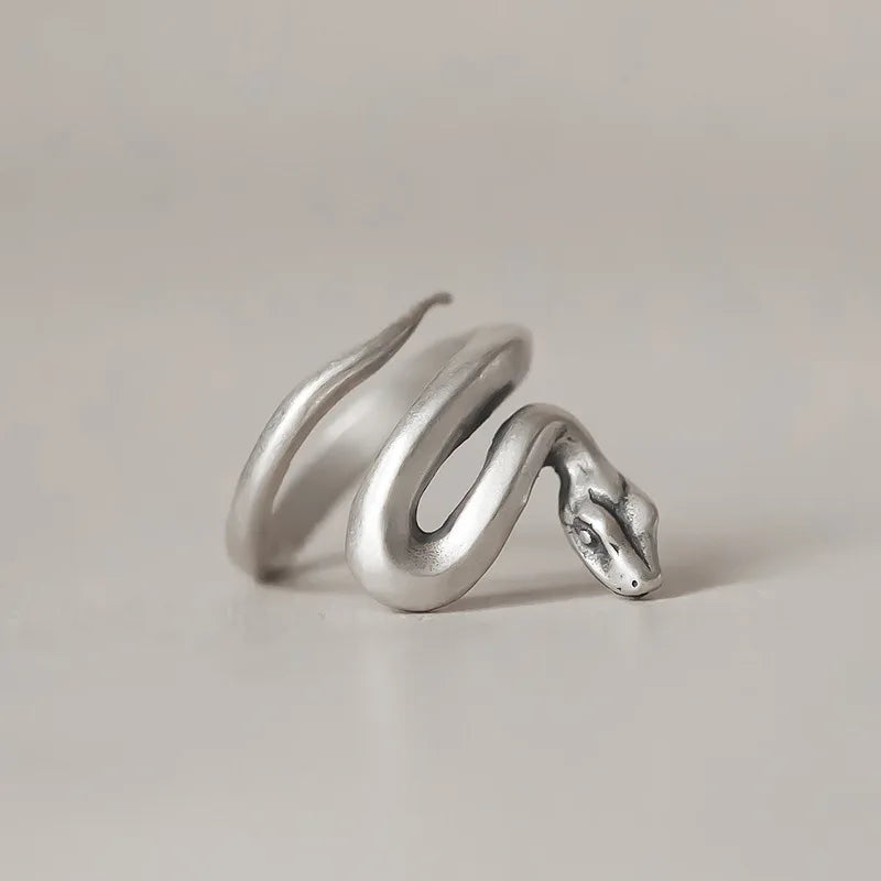 Genuine Sterling Silver Adjustable Snake Ring