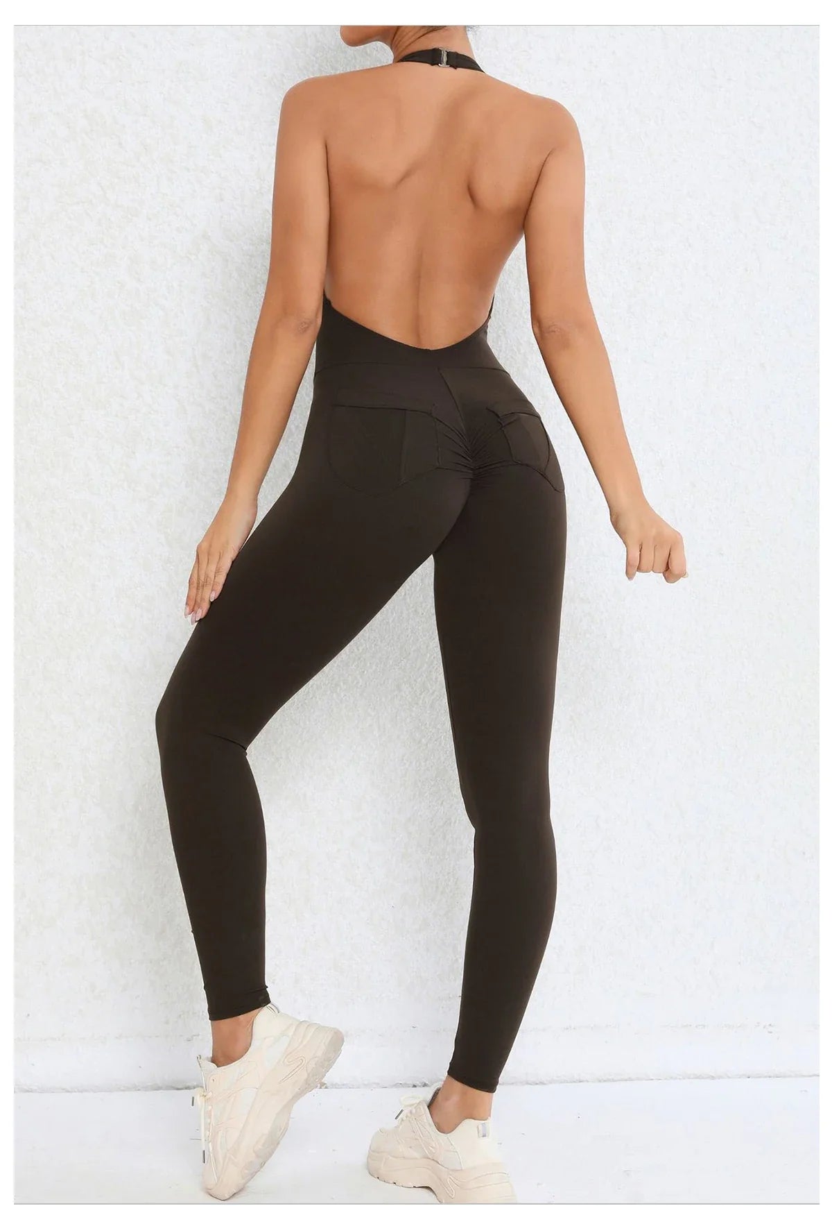 Backless Gym Jumpsuit