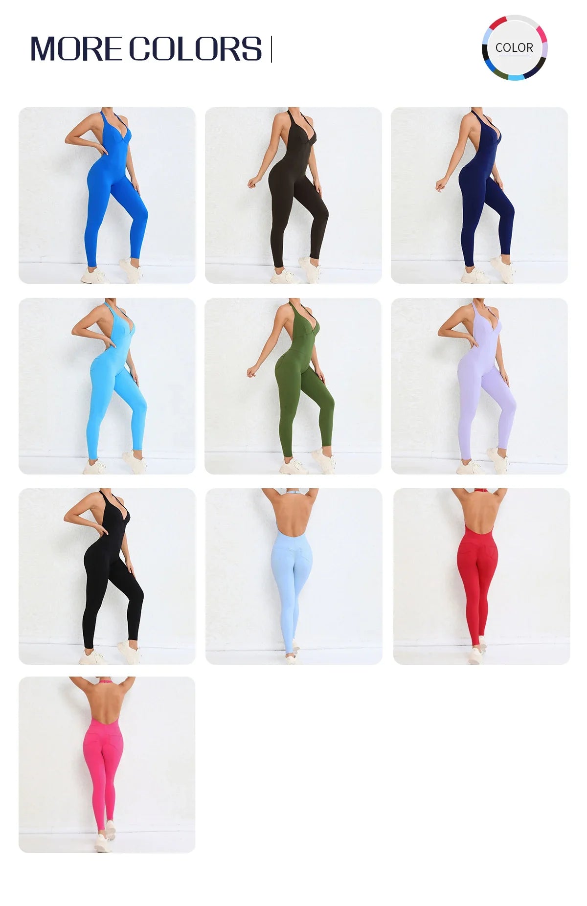 Backless Gym Jumpsuit