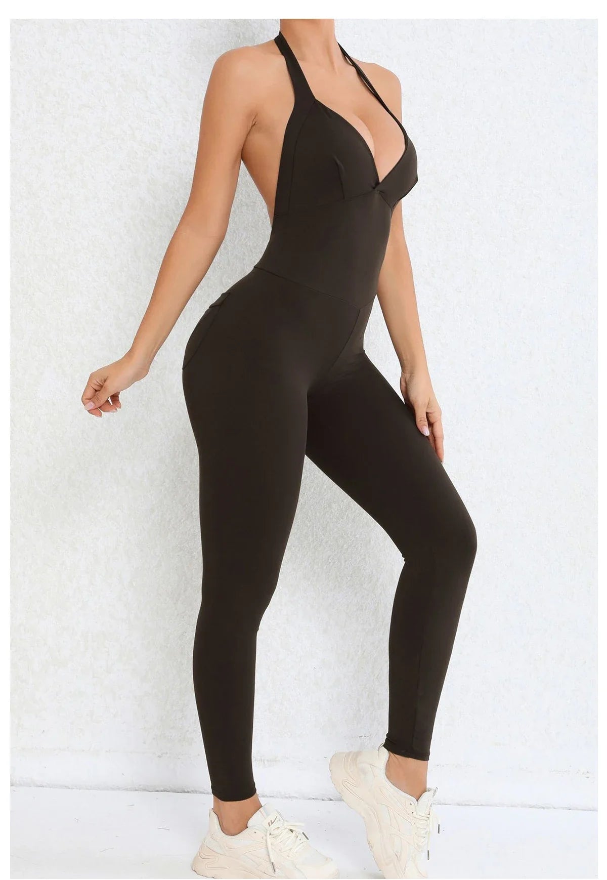 Backless Gym Jumpsuit