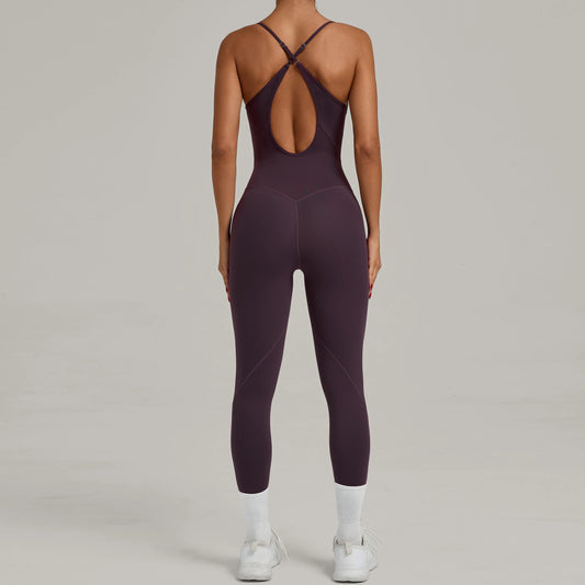 Padded One-Piece Sportswear Women's Jumpsuit