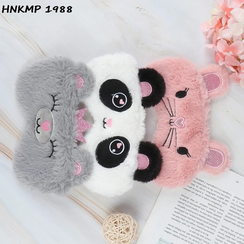 Cute Panda Eye Mask | Plush Sleep Eye Cover for Travel