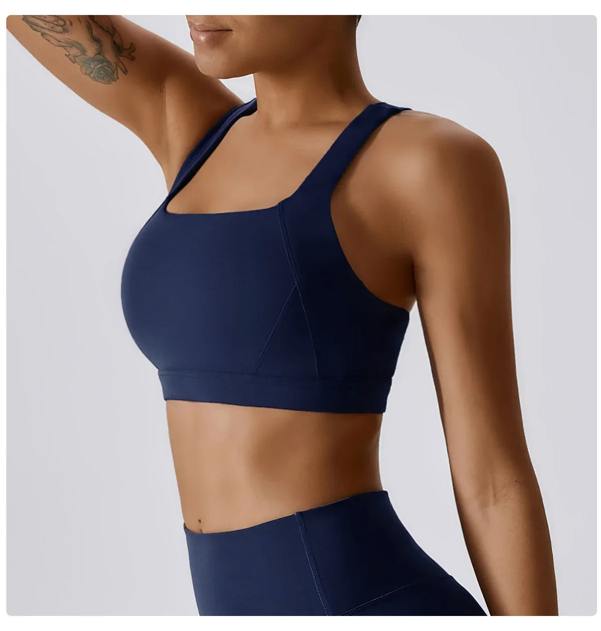 Crossed Shoulder Strap Yoga Bra