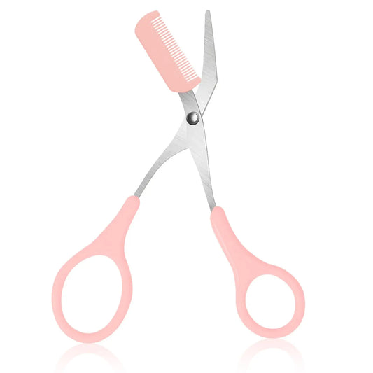 Stainless Steel Eyebrow Scissors With Comb