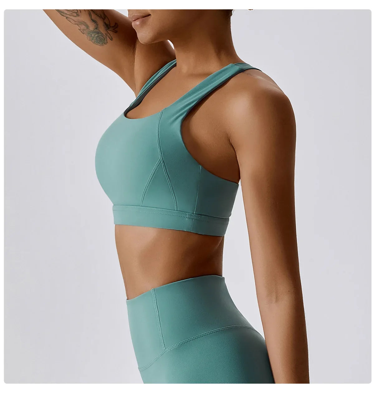 Crossed Shoulder Strap Yoga Bra