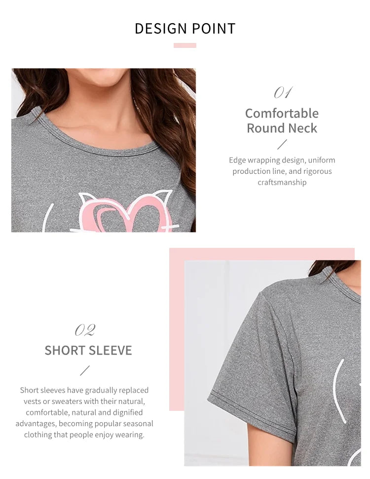 Women's Pajamas 3-Piece Sleepwear Set