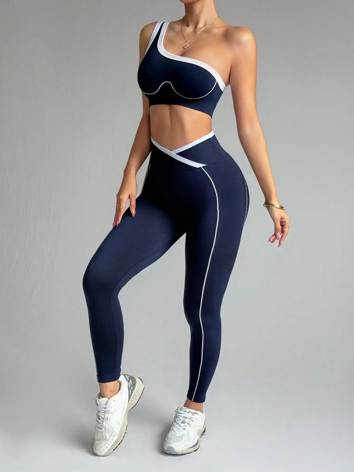 2 pcs Women's Seamless Yoga Leggings & Bra Sportswear