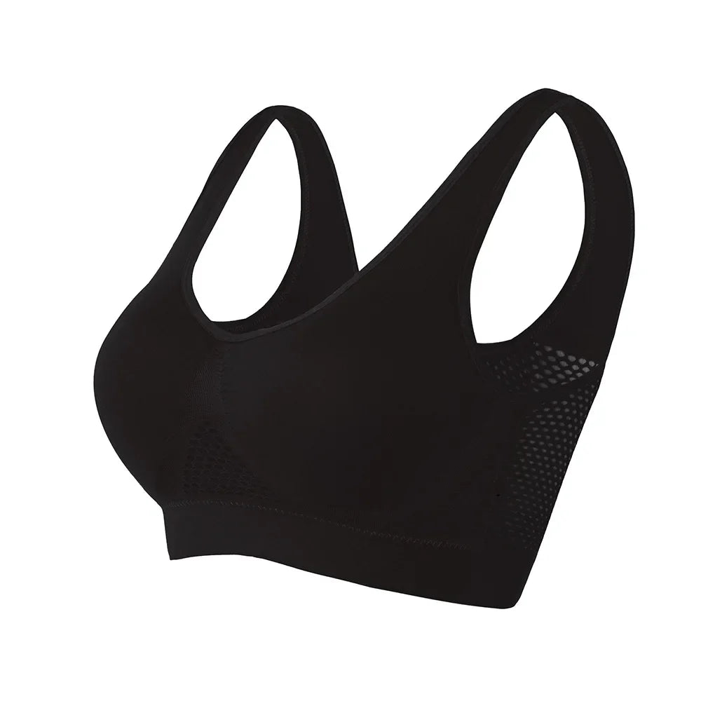 M-6XL Women Hollow Out Fitness Yoga Sports Bra