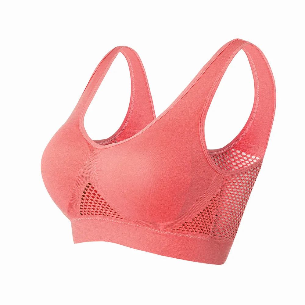 M-6XL Women Hollow Out Fitness Yoga Sports Bra