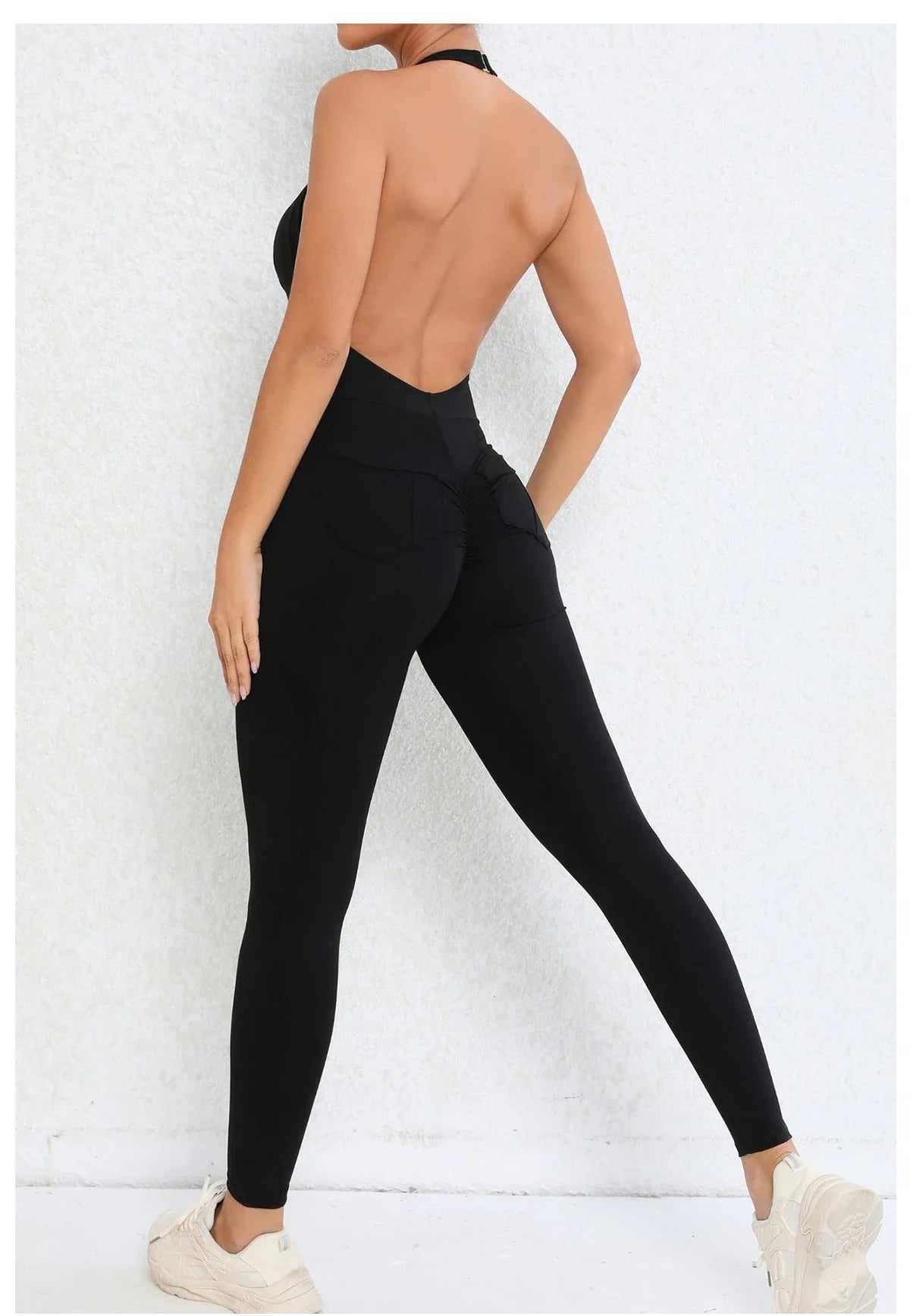 Backless Gym Jumpsuit