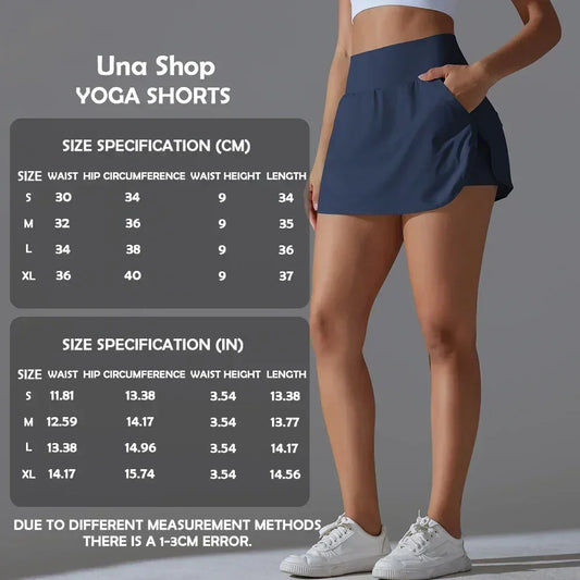 High Waist Tennis-Yoga Shorts