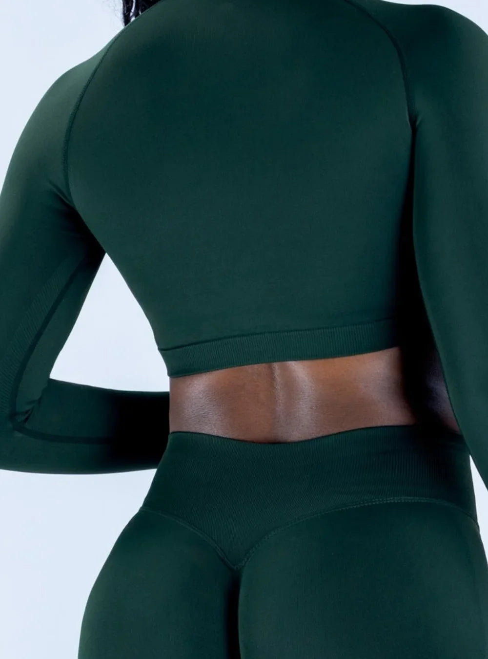 Long Sleeve Crop Top Seamless Quick Dry Shirt