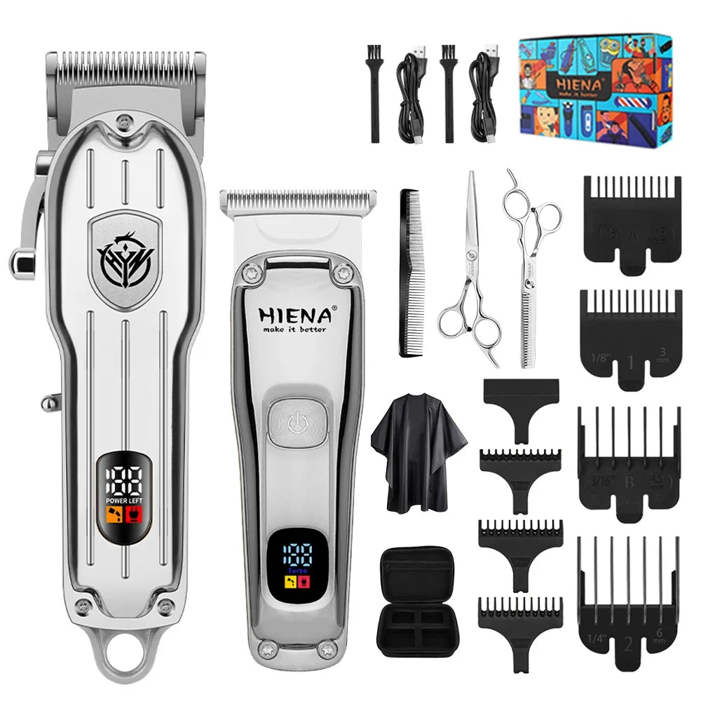 hiena Hair Clipper Barber Professional Cordless Trimmer Magnetic Motor Mower Men Hair Cutter 9000 RPM Hair Cutting Machine
