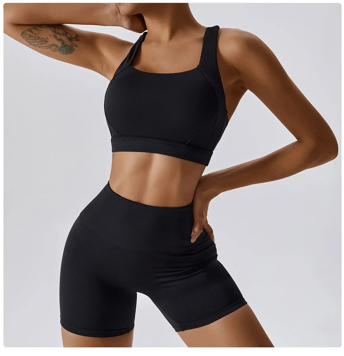 Crossed Shoulder Strap Yoga Bra