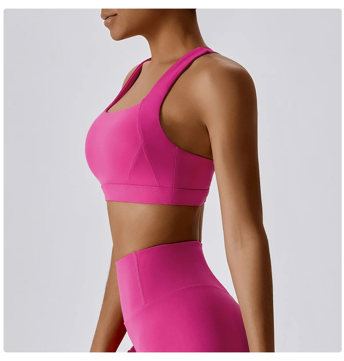 Crossed Shoulder Strap Yoga Bra
