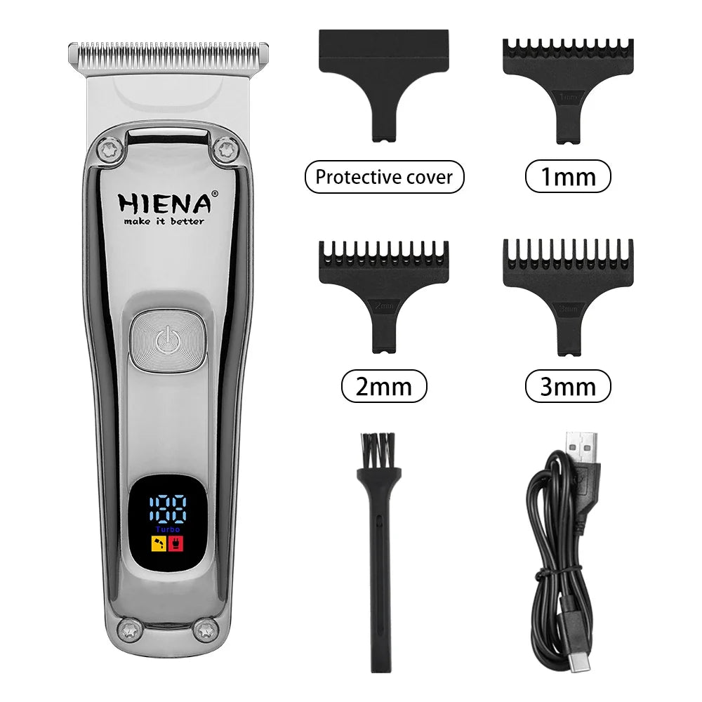 hiena Hair Clipper Barber Professional Cordless Trimmer Magnetic Motor Mower Men Hair Cutter 9000 RPM Hair Cutting Machine