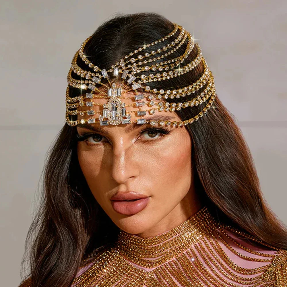 Crystal Hair Chain Headpiece