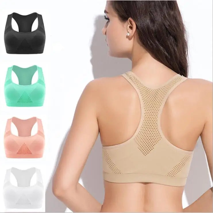 M-6XL Women Hollow Out Fitness Yoga Sports Bra