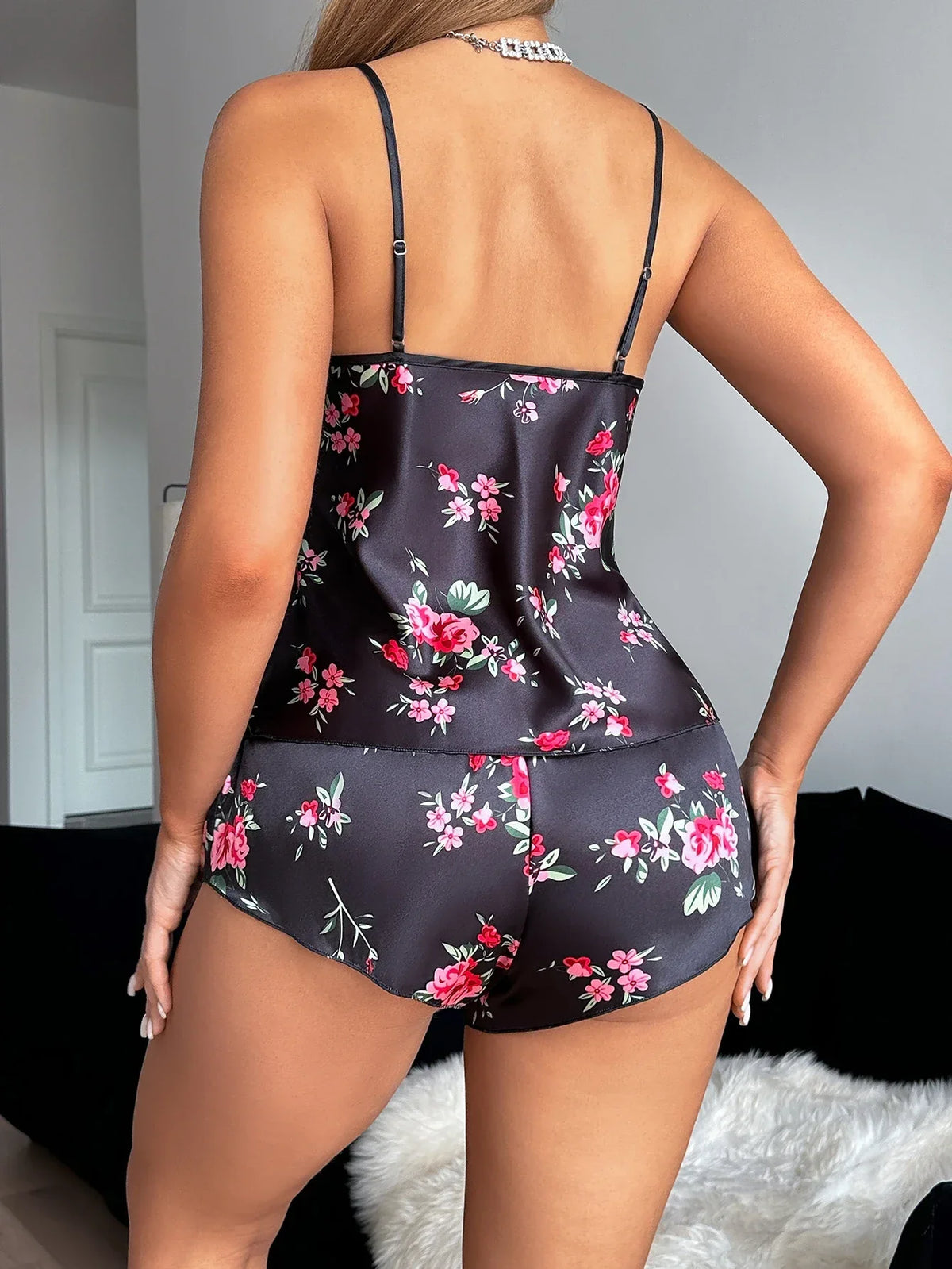 2-piece Silk-Satin Pajamas Set