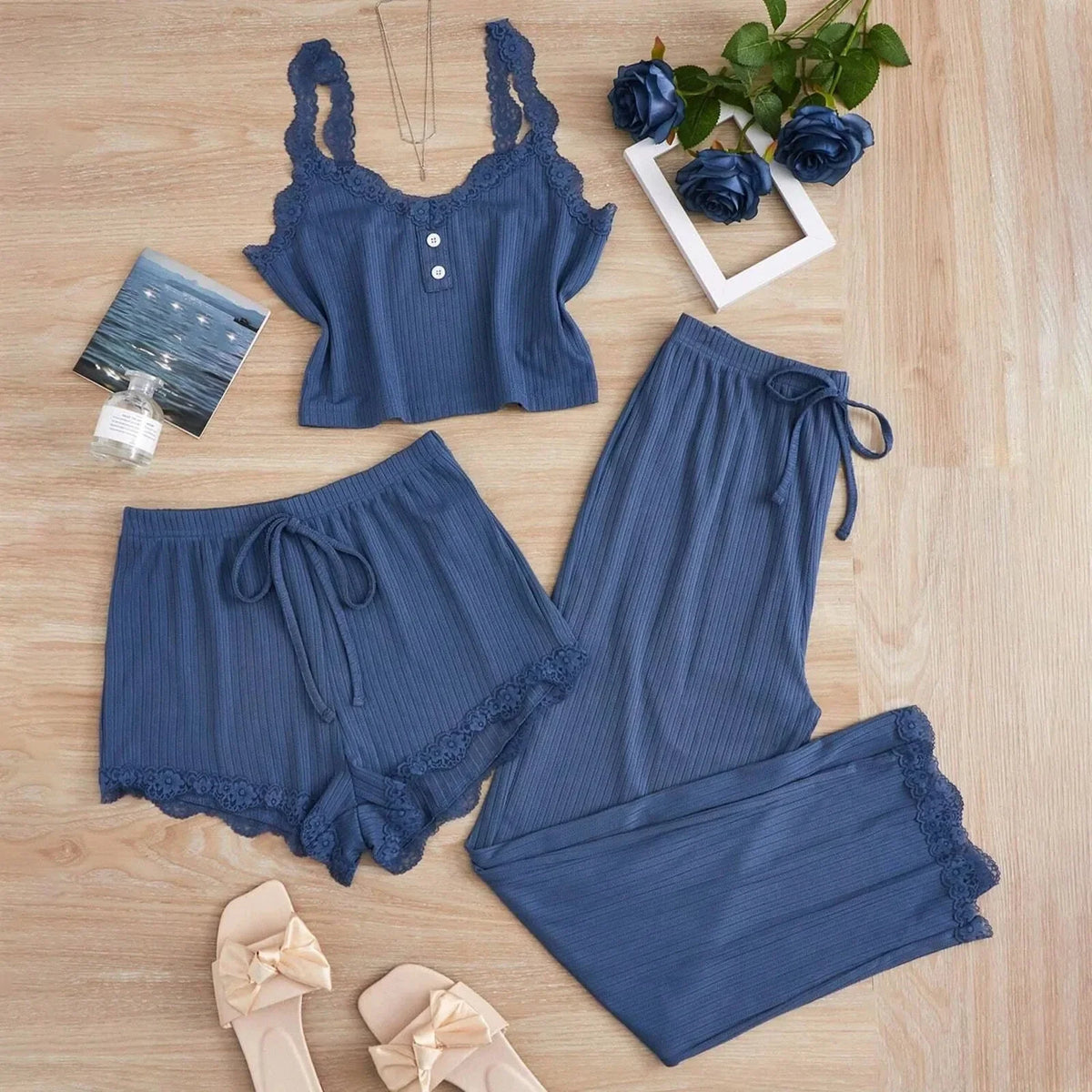 3PCS Women's Pajamas Set