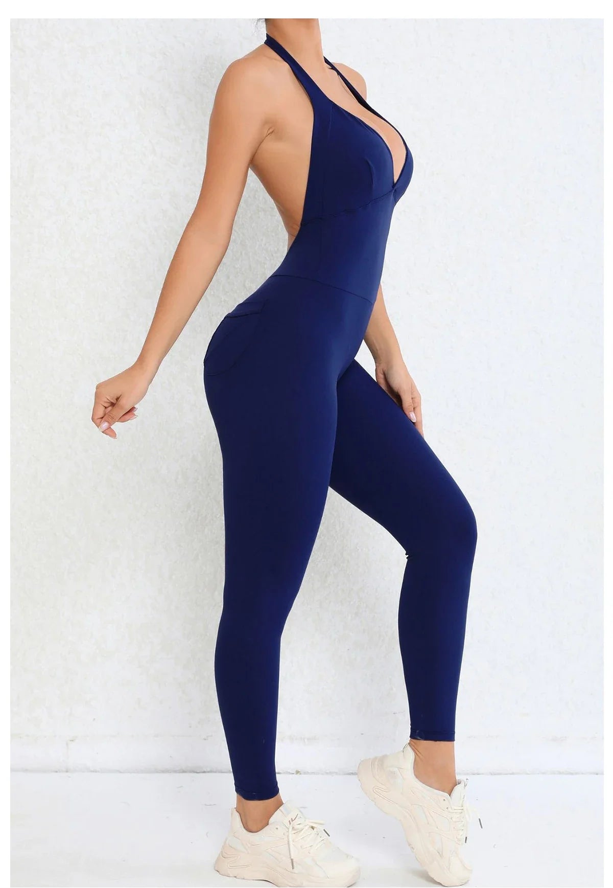 Backless Gym Jumpsuit