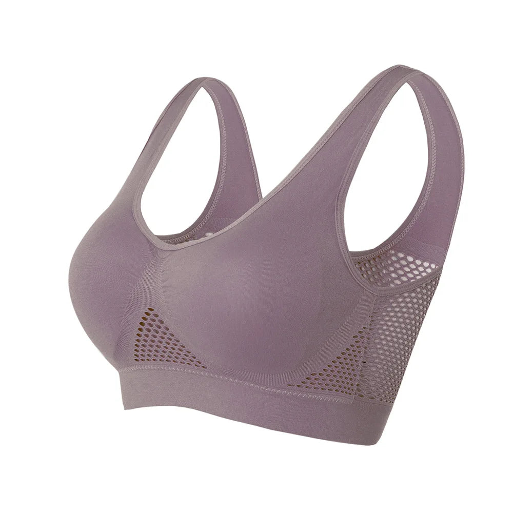 M-6XL Women Hollow Out Fitness Yoga Sports Bra