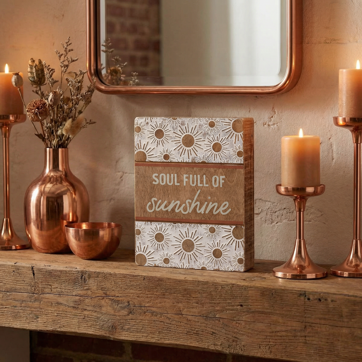 Soul Full Of Sunshine Wooden Box Sign