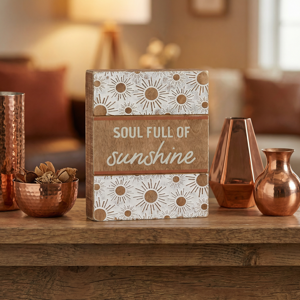 Soul Full Of Sunshine Wooden Box Sign