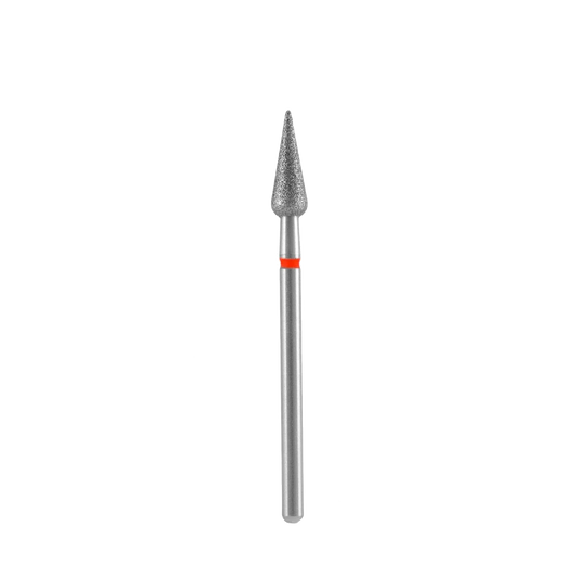 DIAMOND NAIL DRILL BIT, "ROUNDED PEAR", RED, HEAD DIAMETER 4/12MM (FA100R040/12) - STALEKS