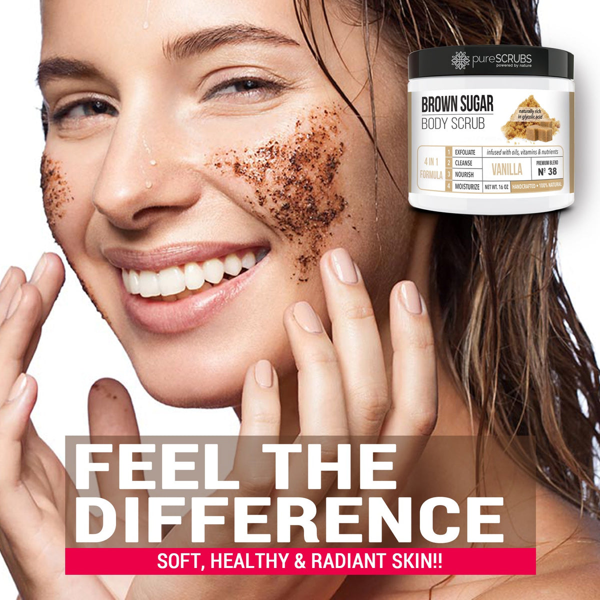 Vanilla Body Scrub / Brown Sugar / Premium Blend #38