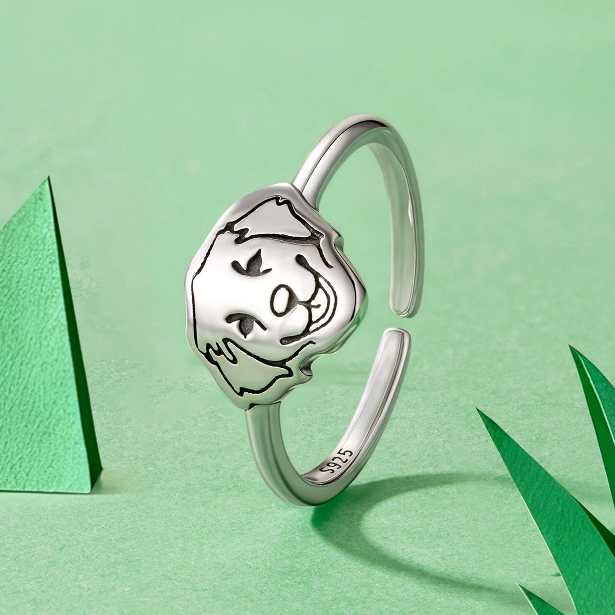 Oxidized Stylish Sterling Silver Ring