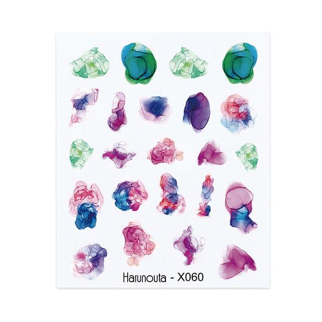 Embossed Nails Sticker 3D Flower Leaves Slider Water Transfer Nail Decals for Nail Art Transfer Sticker  3D Wave Design Decoration for Women Girls Art Stickers Decal Decoration Metallic Curve Strip Line Nail Decor