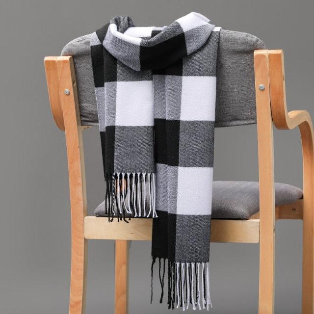 Casual Classic Soft Plaid Lightweight Scarf