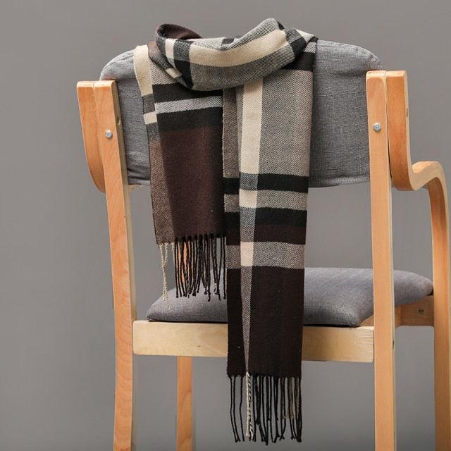 Casual Classic Soft Plaid Lightweight Scarf