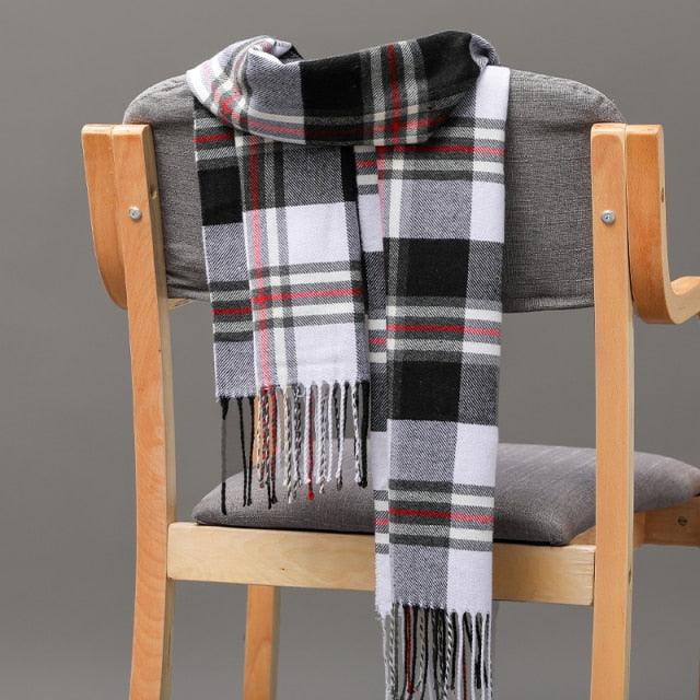 Casual Classic Soft Plaid Lightweight Scarf