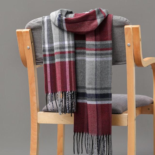 Casual Classic Soft Plaid Lightweight Scarf