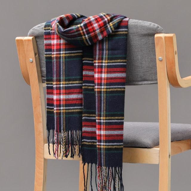 Casual Classic Soft Plaid Lightweight Scarf