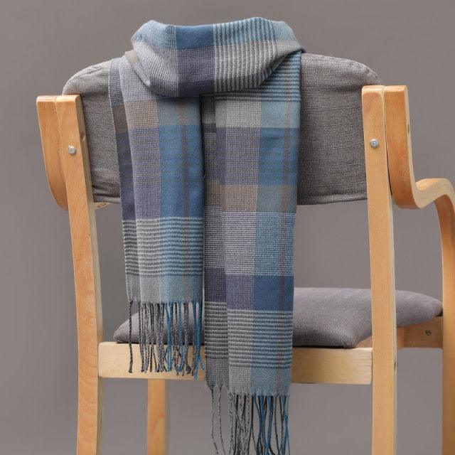 Casual Classic Soft Plaid Lightweight Scarf