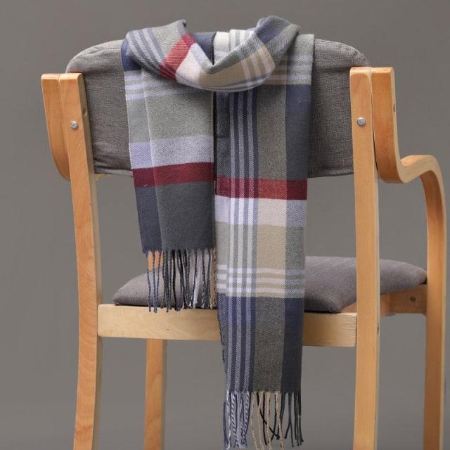 Casual Classic Soft Plaid Lightweight Scarf