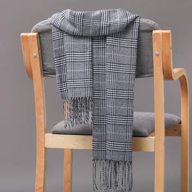 Casual Classic Soft Plaid Lightweight Scarf