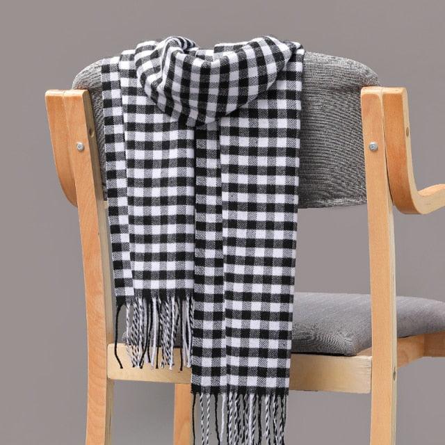 Casual Classic Soft Plaid Lightweight Scarf