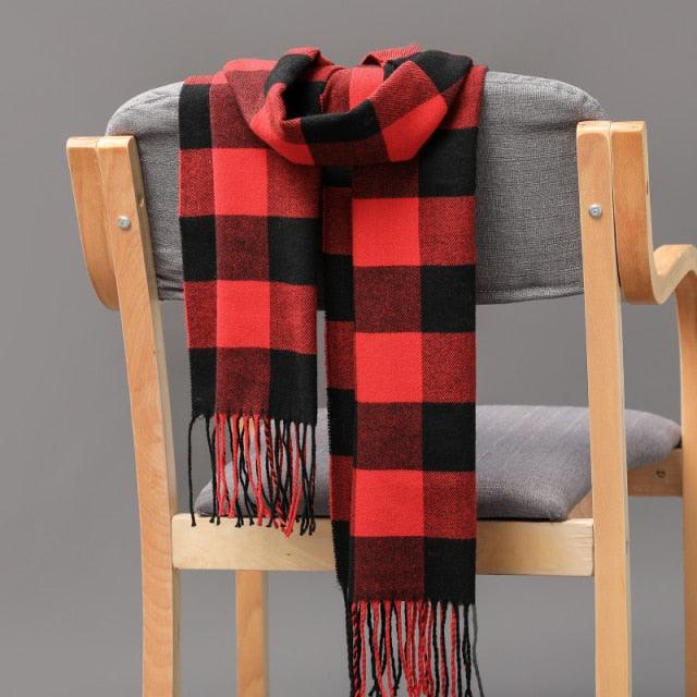 Casual Classic Soft Plaid Lightweight Scarf