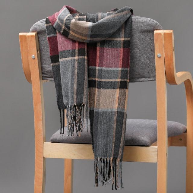 Casual Classic Soft Plaid Lightweight Scarf
