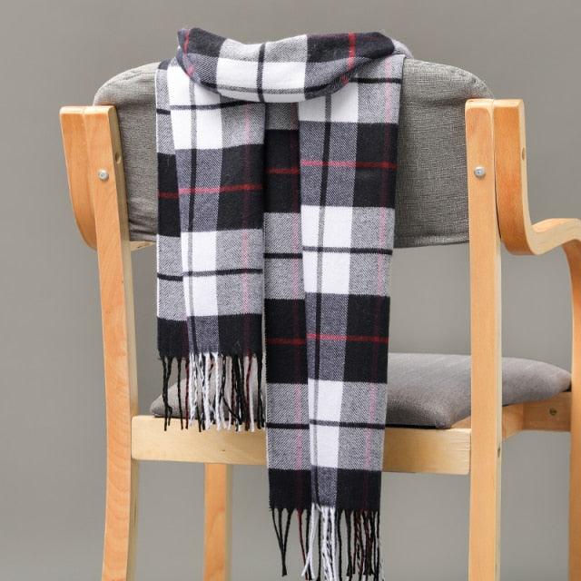 Casual Classic Soft Plaid Lightweight Scarf