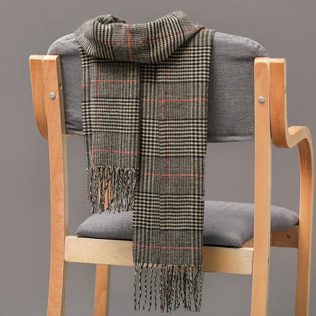 Casual Classic Soft Plaid Lightweight Scarf