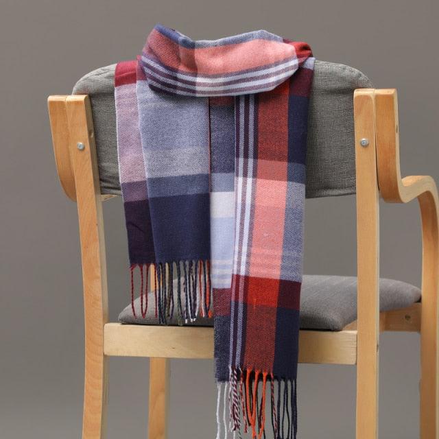 Casual Classic Soft Plaid Lightweight Scarf